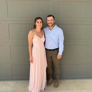 Azazie rose quartz bridesmaid dress